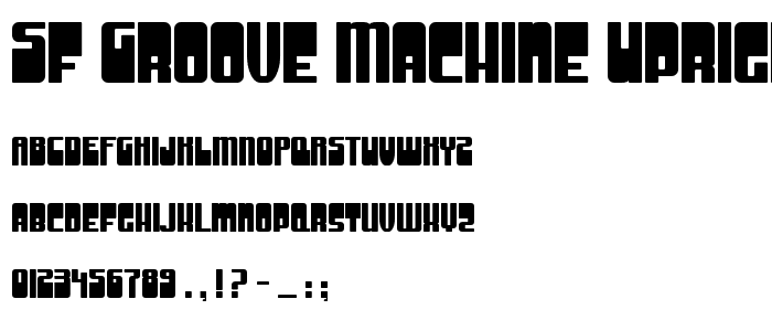 SF Groove Machine Upright font